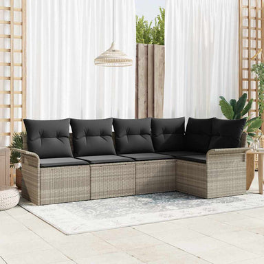 Tuin Sofa Set 5 st poly rattan