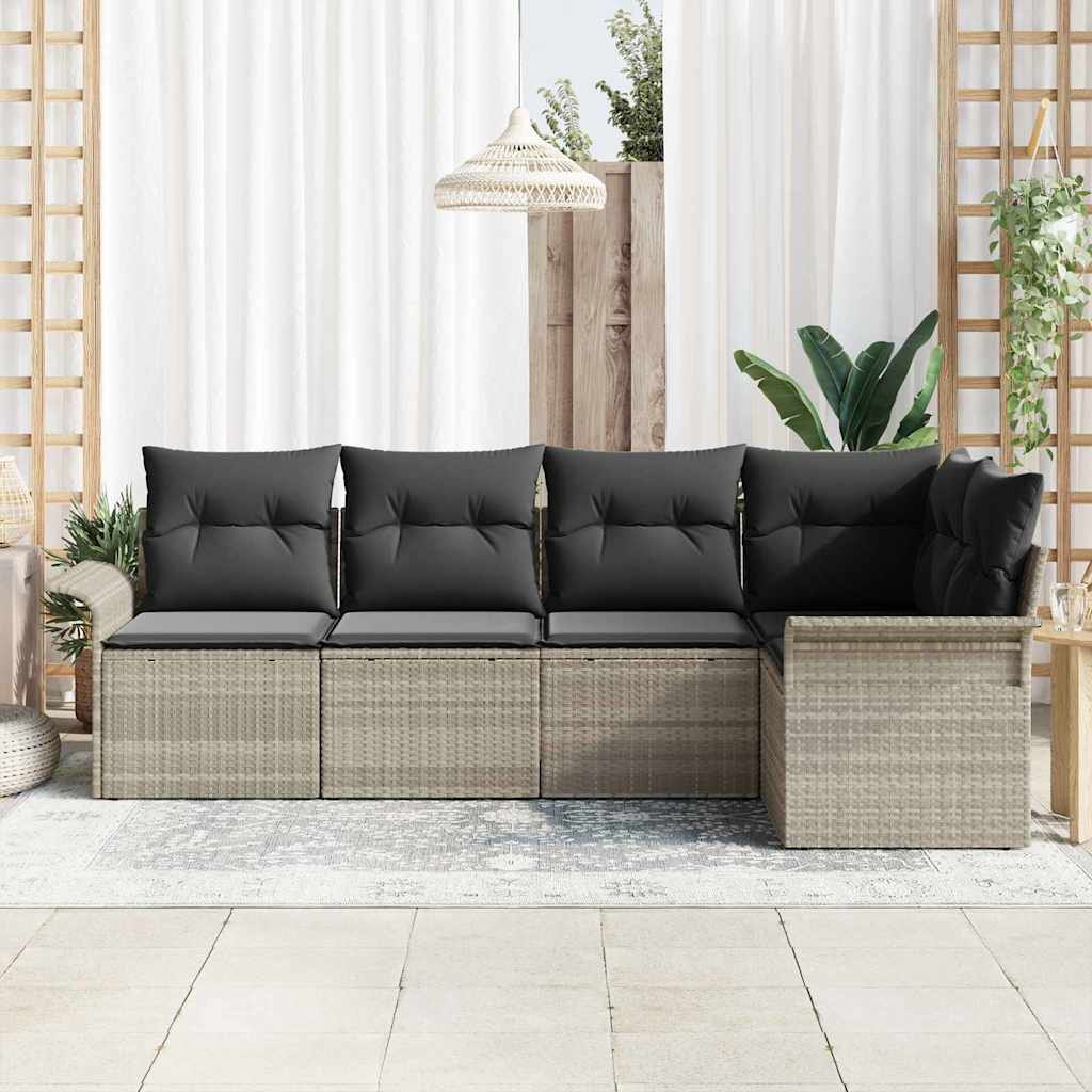 Tuin Sofa Set 5 st poly rattan