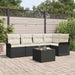 Tuin Sofa Set 6 st Zwart poly rattan