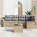 Tuin Sofa Set 6 st Beige poly rattan