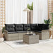 Tuin Sofa Set 6 st Grijs poly rattan