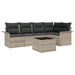Tuin Sofa Set 6 st Grijs poly rattan
