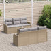 Tuin Sofa Set Beige 55 x 55 x 37 cm poly rattan