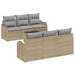 Tuin Sofa Set Beige 55 x 55 x 37 cm poly rattan
