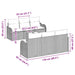 Tuin Sofa Set Beige 55 x 55 x 37 cm poly rattan