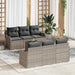 Tuin Sofa Set Lichtgrijs 55 x 55 x 37 cm poly rattan