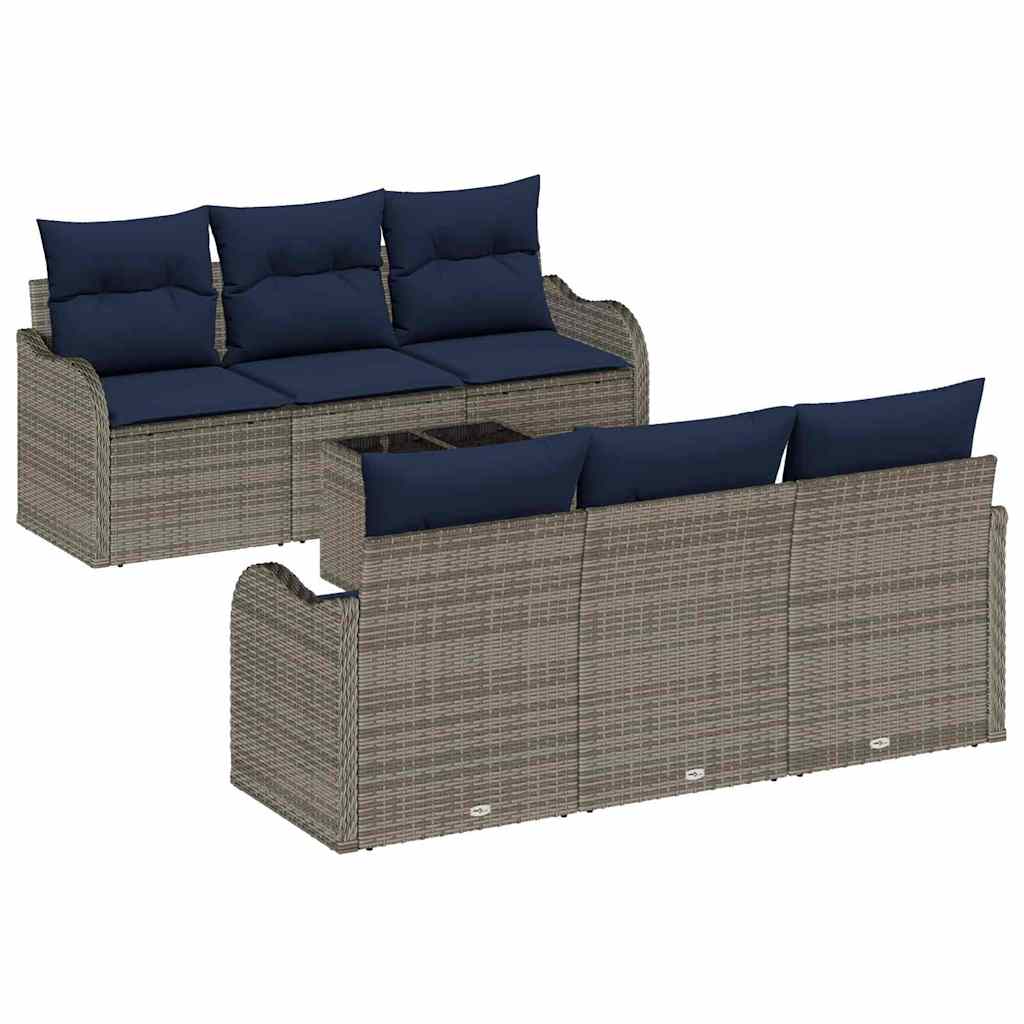 Tuin Sofa Set Grijs 55 x 55 x 37 cm poly rattan