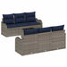 Tuin Sofa Set Grijs 55 x 55 x 37 cm poly rattan
