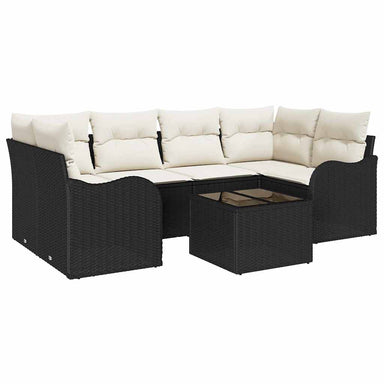 Tuin Sofa Set Zwart 55 x 55 x 37 cm poly rattan