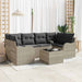 Tuin Sofa Set Lichtgrijs 55 x 55 x 37 cm poly rattan