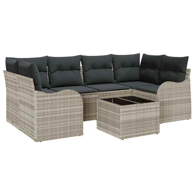 Tuin Sofa Set Lichtgrijs 55 x 55 x 37 cm poly rattan