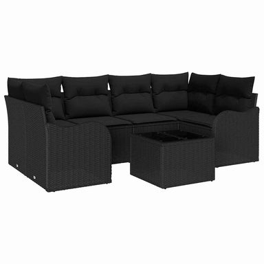 Tuin Sofa Set Zwart 55 x 55 x 37 cm poly rattan