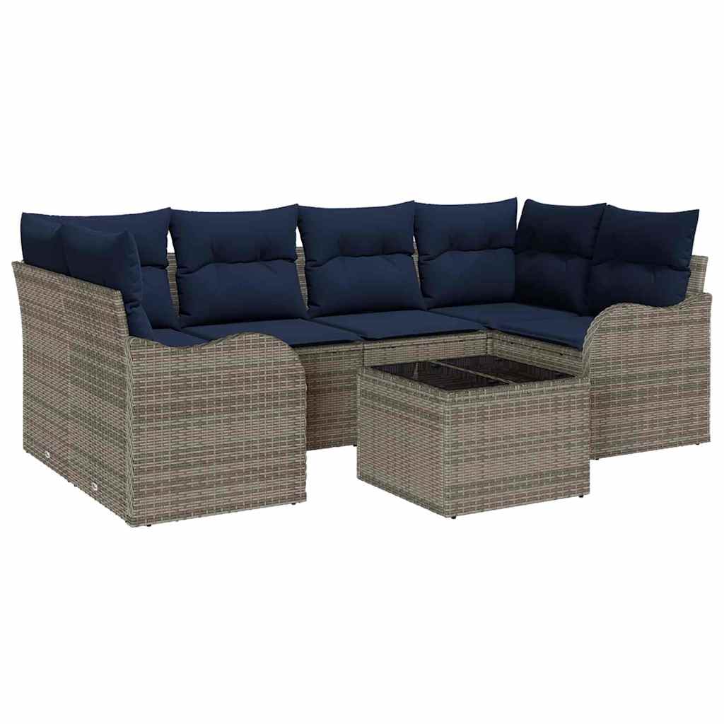 Tuin Sofa Set Grijs 55 x 55 x 37 cm poly rattan