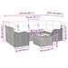 Tuin Sofa Set Grijs 55 x 55 x 37 cm poly rattan