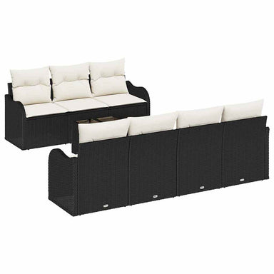 Tuin Sofa Set Zwart 55 x 55 x 37 cm poly rattan