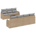 Tuin Sofa Set Beige 55 x 55 x 37 cm poly rattan