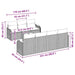 Tuin Sofa Set Beige 55 x 55 x 37 cm poly rattan