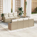 Tuin Sofa Set Beige 55 x 55 x 37 cm poly rattan