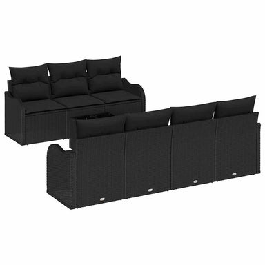 Tuin Sofa Set Zwart 55 x 55 x 37 cm poly rattan