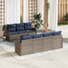 Bankstel 8 st 7-Aantal zitplaatsen Grijs poly rattan
