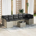 Tuin Sofa Set Lichtgrijs 55 x 55 x 37 cm poly rattan
