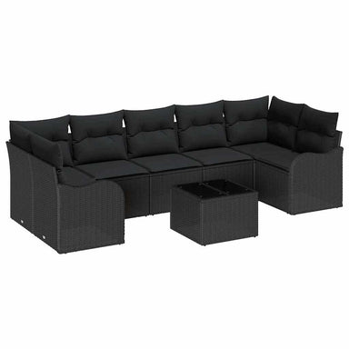 Tuin Sofa Set Zwart 55 x 55 x 37 cm poly rattan