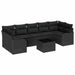 Tuin Sofa Set Zwart 55 x 55 x 37 cm poly rattan