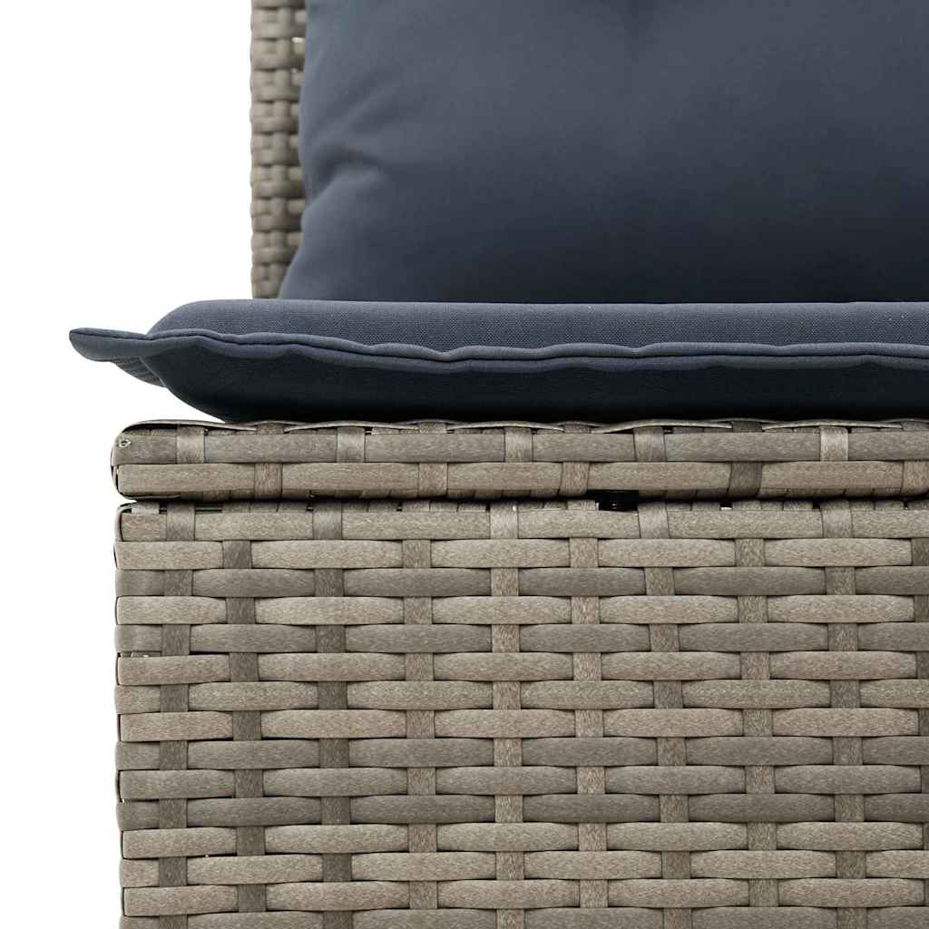 Bankstel 8 st 7-Aantal zitplaatsen Grijs poly rattan