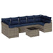 Bankstel 8 st 7-Aantal zitplaatsen Grijs poly rattan