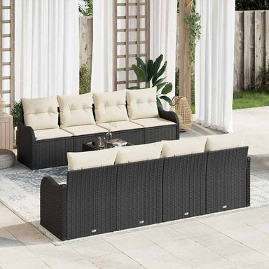 Tuin Sofa Set Zwart 55 x 55 x 37 cm poly rattan