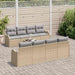 Tuin Sofa Set Beige 55 x 55 x 37 cm poly rattan