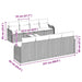 Tuin Sofa Set Beige 55 x 55 x 37 cm poly rattan
