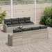 Tuin Sofa Set Lichtgrijs 55 x 55 x 37 cm poly rattan