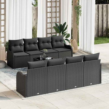 Tuin Sofa Set Zwart 55 x 55 x 37 cm poly rattan