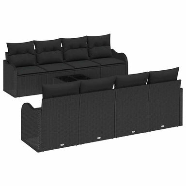 Tuin Sofa Set Zwart 55 x 55 x 37 cm poly rattan