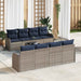 Bankstel 9 st 8-Aantal zitplaatsen Grijs poly rattan