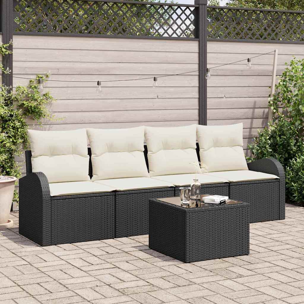 Tuin Sofa Set Zwart 55 x 55 x 37 cm poly rattan