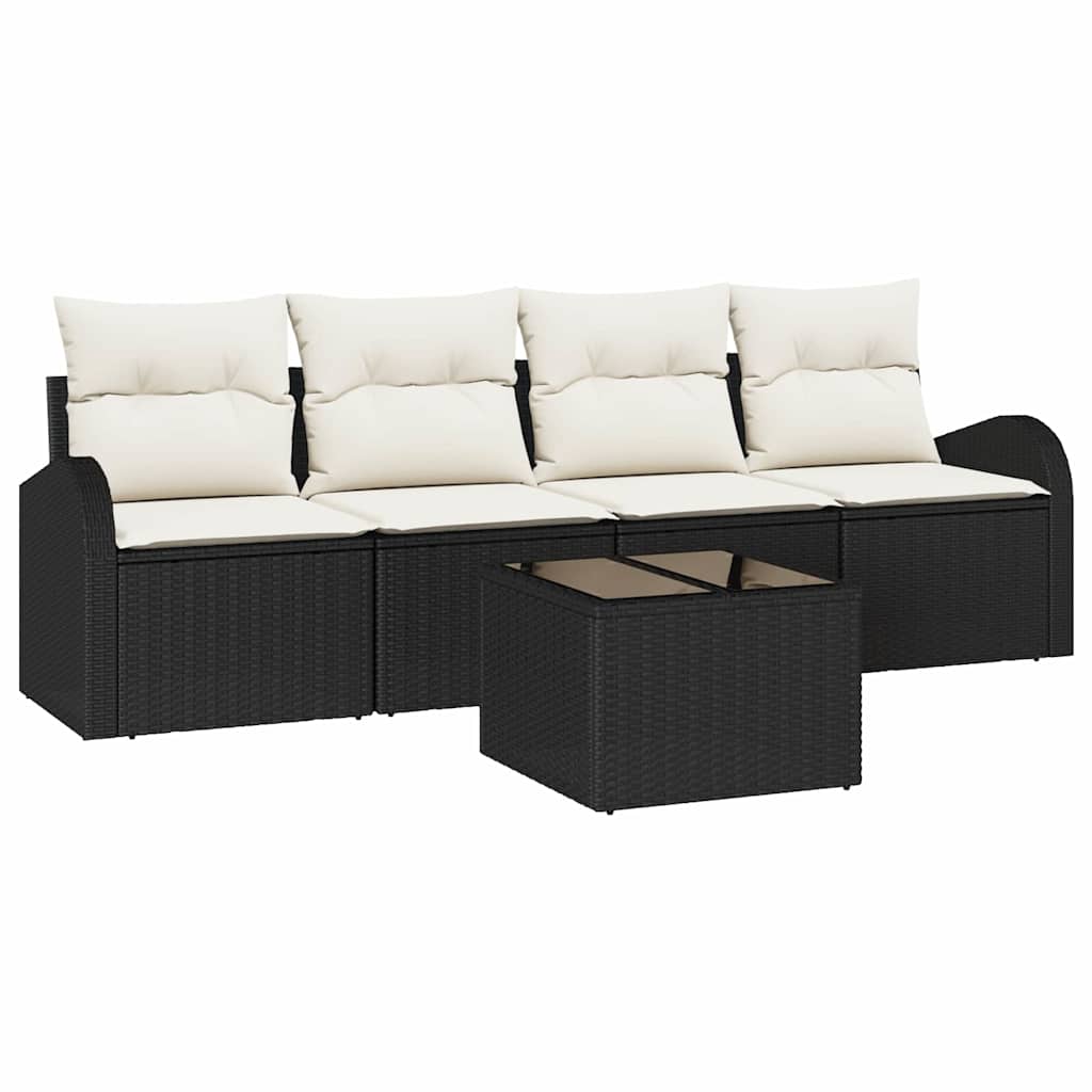 Tuin Sofa Set Zwart 55 x 55 x 37 cm poly rattan