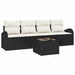 Tuin Sofa Set Zwart 55 x 55 x 37 cm poly rattan