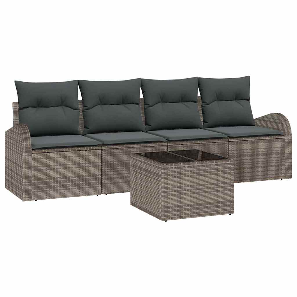 Tuin Sofa Set Grijs 55 x 55 x 37 cm poly rattan