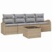 Tuin Sofa Set Beige 55 x 55 x 37 cm poly rattan