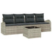Tuin Sofa Set Lichtgrijs 55 x 55 x 37 cm poly rattan