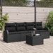 Tuin Sofa Set Zwart 55 x 55 x 37 cm poly rattan