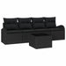 Tuin Sofa Set Zwart 55 x 55 x 37 cm poly rattan