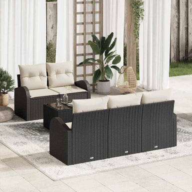 Tuin Sofa Set Zwart 55 x 55 x 37 cm poly rattan