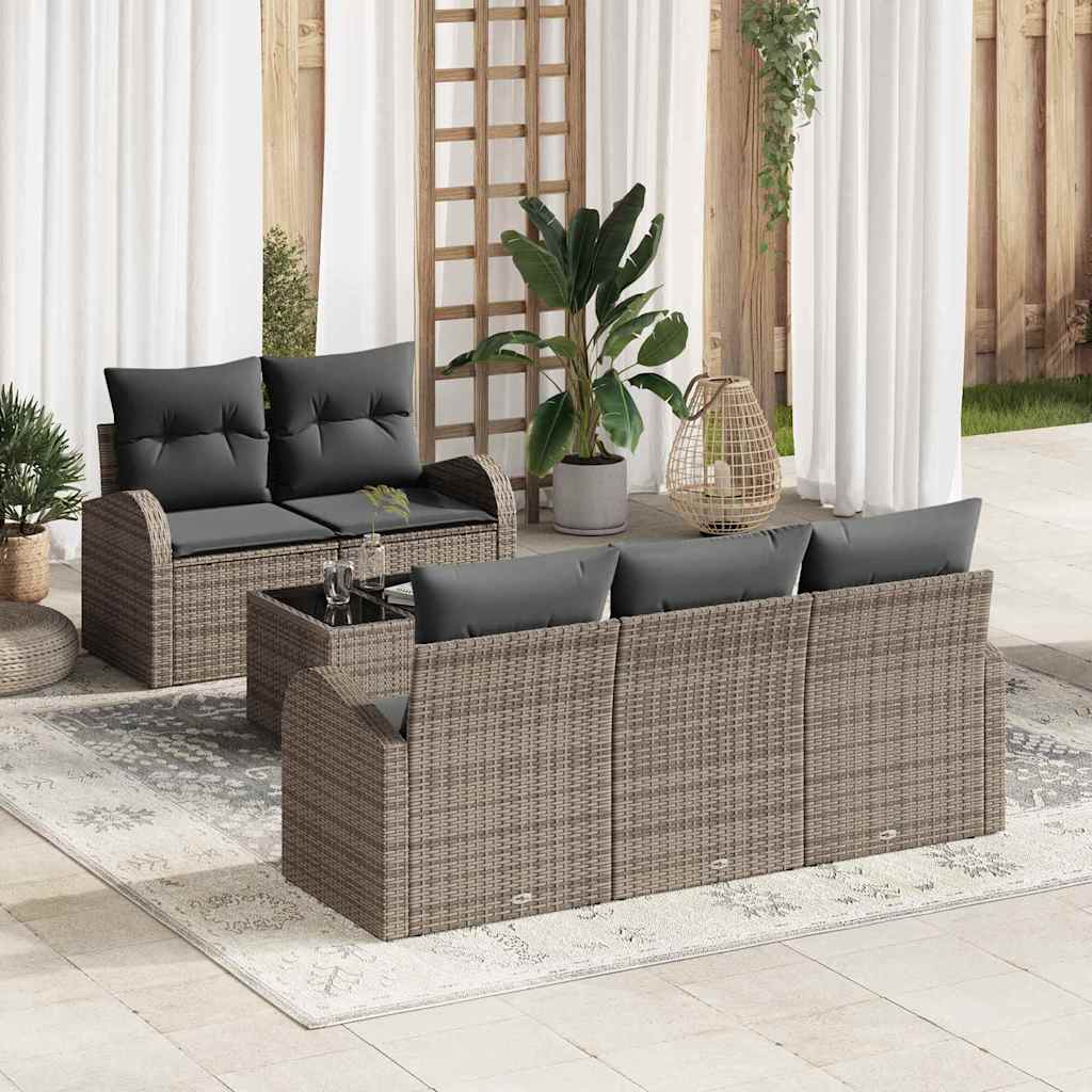 Tuin Sofa Set Grijs 55 x 55 x 37 cm poly rattan