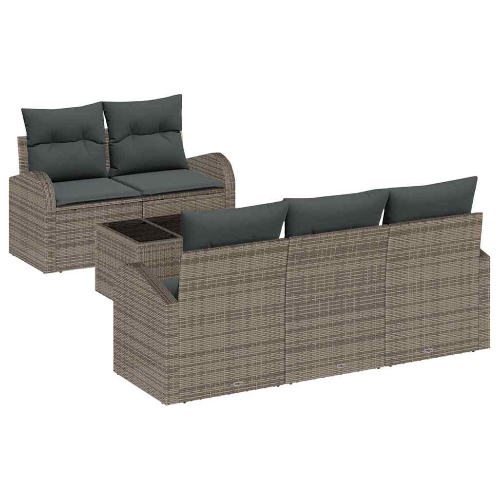 Tuin Sofa Set Grijs 55 x 55 x 37 cm poly rattan