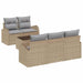 Tuin Sofa Set Beige 55 x 55 x 37 cm poly rattan