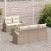 Tuin Sofa Set Beige 55 x 55 x 37 cm poly rattan