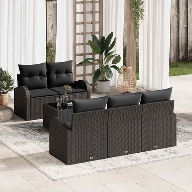 Tuin Sofa Set Zwart 55 x 55 x 37 cm poly rattan
